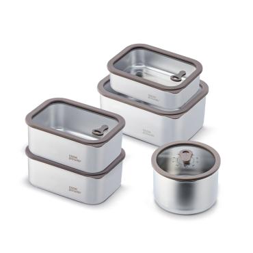 【鍋寶】匠造系列可微波304不鏽鋼保鮮盒5件組