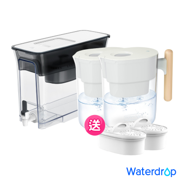 【Waterdrop】濾水壺1＋2件組加贈2濾芯