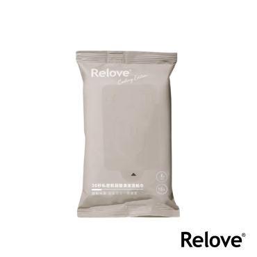 【Relove】涼感私密弱酸平衡濕紙巾單包（15抽/包）