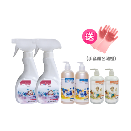【ECOPURE愛蔻淨】純淨居家清潔6＋1件組