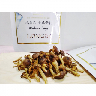 【Longon隆谷農場】鴻喜菇香脆脆餅3包組（80g/包）