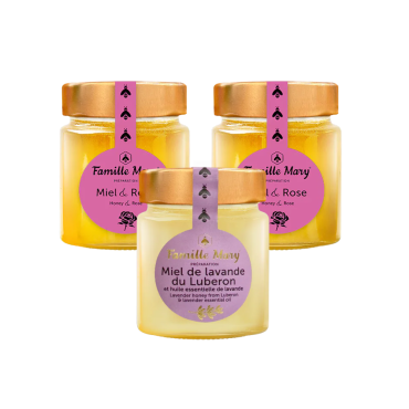 【Famille Mary 瑪莉家族】玫瑰蜜＋薰衣草蜜超值2＋1件組