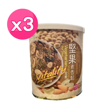 【壽滿趣-自然法則】全天然堅果素香鬆3盒組