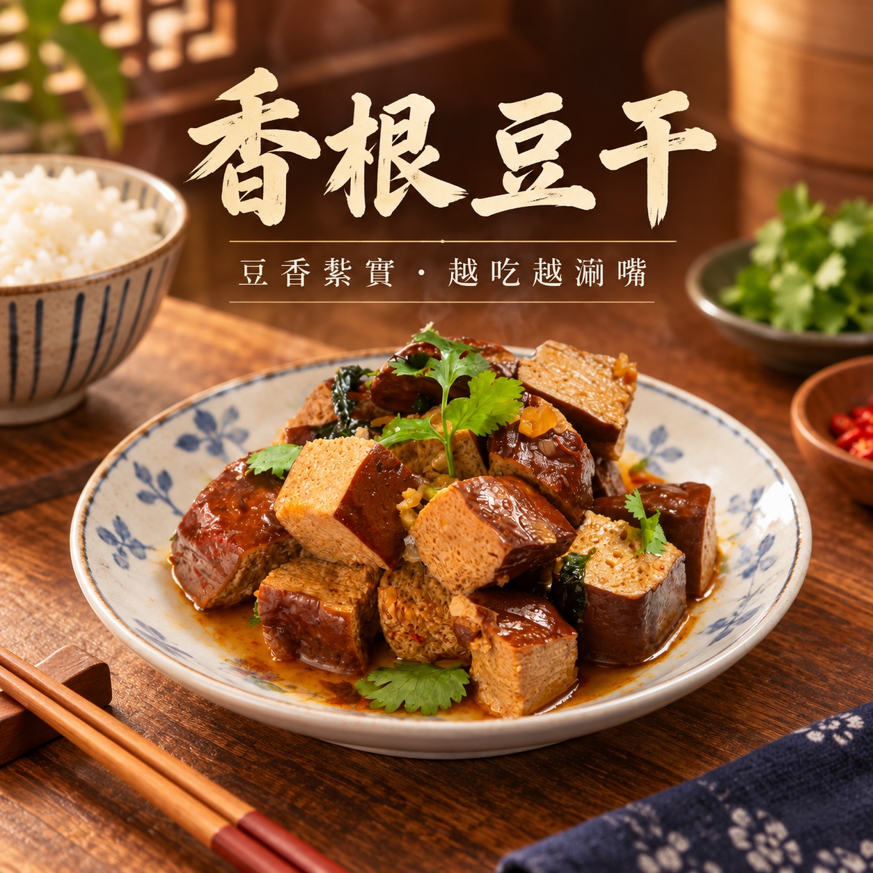 炳春海味香根豆干200g台式涼拌小菜，滷香豆干切塊料理擺盤