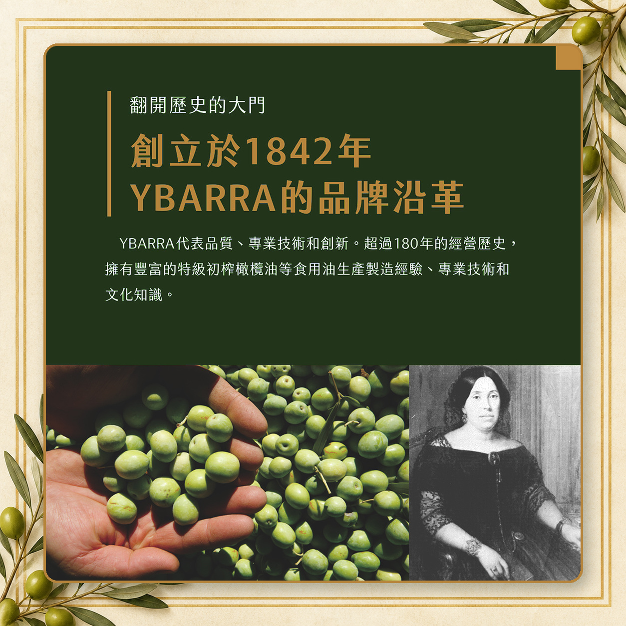 YBARRA益百萊創立於1842年品牌沿革、橄欖採收與歷史人物介紹
