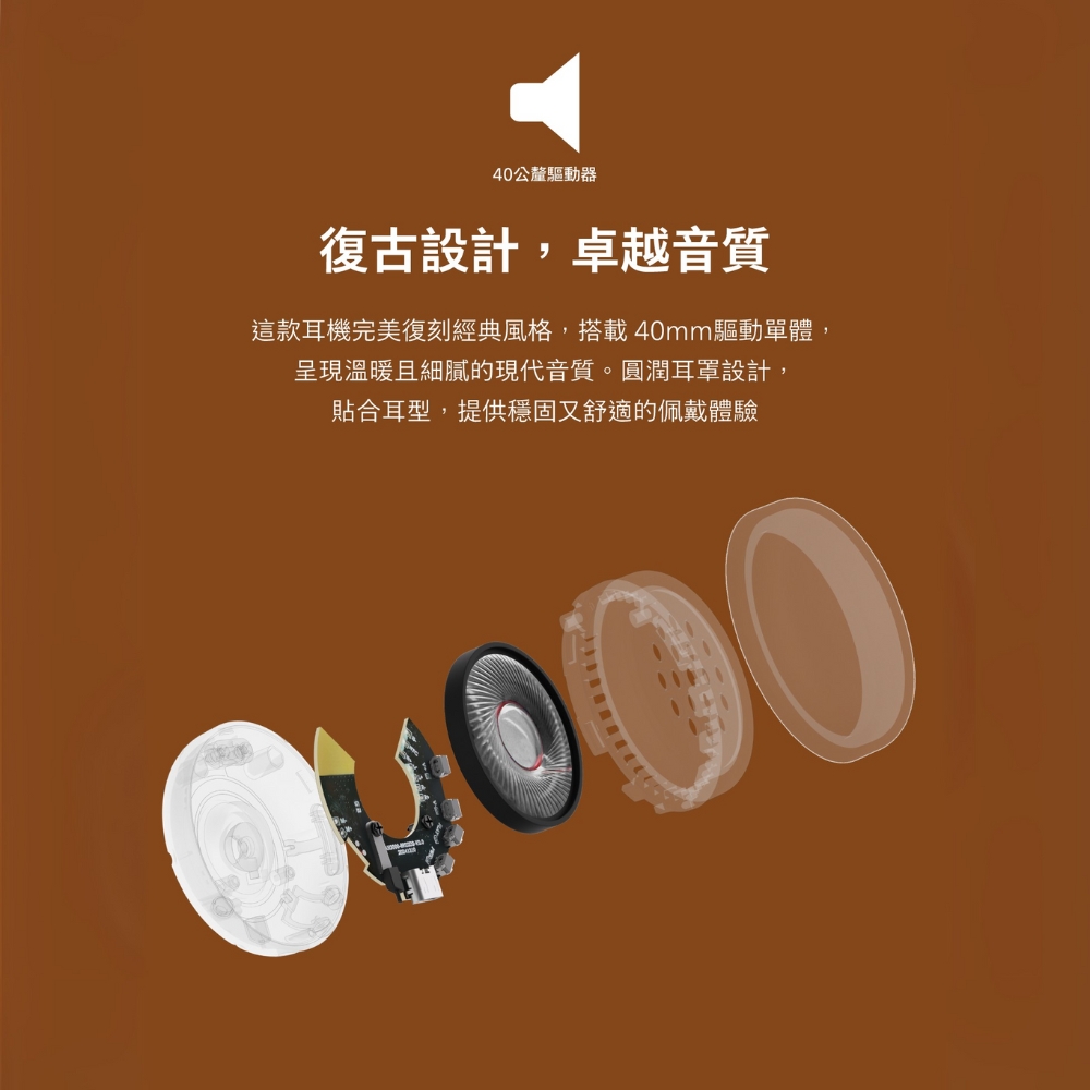 PHILIPS TAH2000藍牙耳機40mm動態驅動單體結構介紹